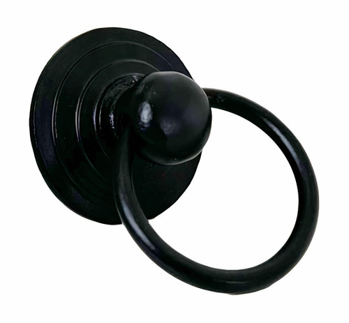 Superior Brass Iron Stepped Ring Pull - Matte Black