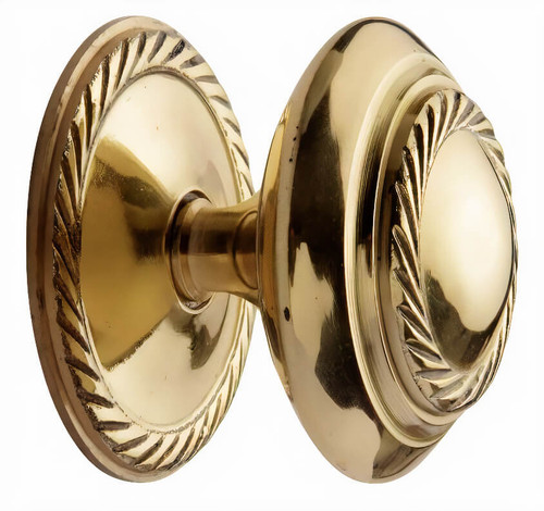 Superior Brass Georgian Cupboard Knob - 30mm - Polished Brass (Pair)