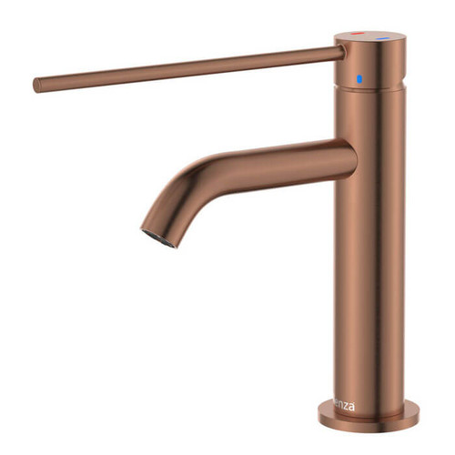 Fienza Kaya Care Disabled Basin Mixer Tap - Fixed Spout - Brushed Copper