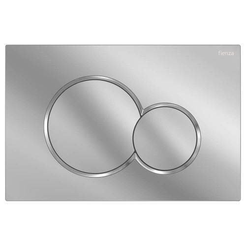 Fienza Sigma Round Dual Flush Plate - 246 x 164mm - Chrome