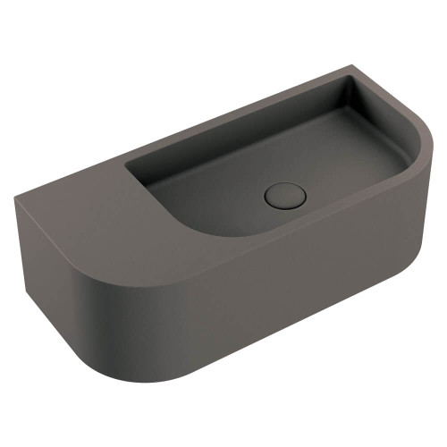Fienza Blanca Wall Hung Bathroom Basin - 650 x 200 x 300mm - Grey