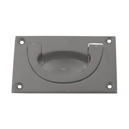 Domino Rectangle Flush Ring Pull - Antique Bronze