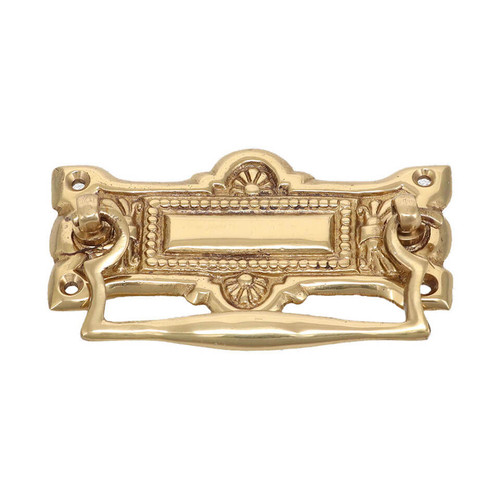Domino Georgian Dresser Handle - Polished Brass