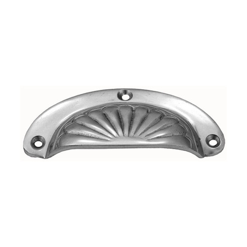 Domino Fluted Drawer Pull Handle - 95 - Chrome
