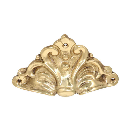 Domino Art Nouveau Drawer Pull Handle - 118 - Polished Brass