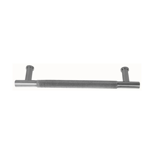 Domino Classic Knurled Cabinet Pull Handle - Chrome
