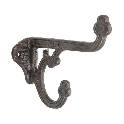 Domino Victorian Coat Hook - 80 x 100mm - Cast Iron