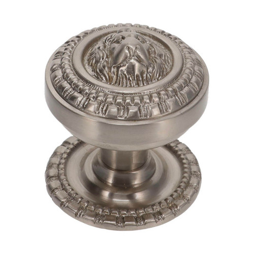 Domino Lion Centre Door Knob - Medium - 115mm - Satin Nickel