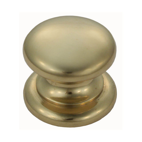Domino Traditional Cabinet Knob - Polished Brass