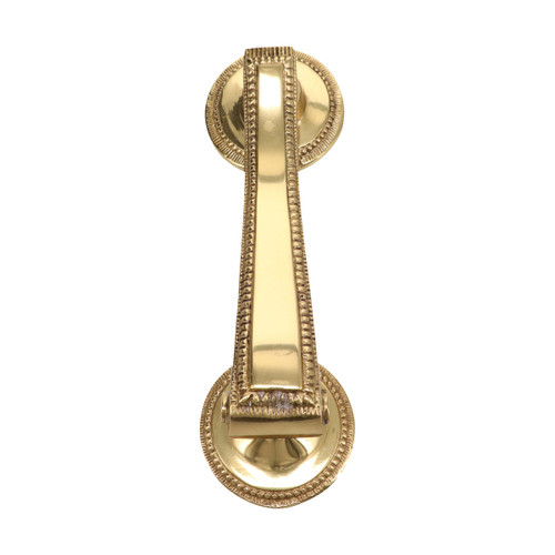 Domino Georgian Tapered Drop Door Knocker - 165 x 50mm - Polished Brass
