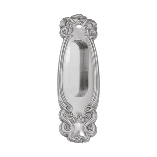 Domino Art Nouveau Ribbon Sliding Door Flush Pull - 255 x 88mm - Satin Nickel