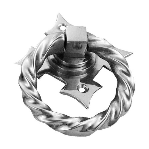 Domino Gothic Rope Gate Ring Pull - Chrome