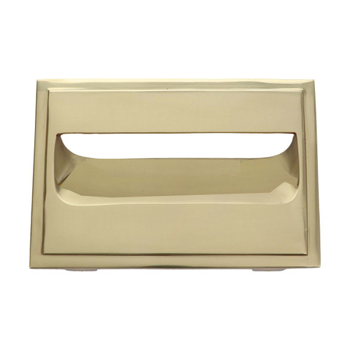 Domino Bevelled Edge Front Letter Box Plate - 215 x 150mm - Polished Brass