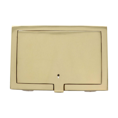 Domino Lockable Front Letter Box Plate and Opening - 210 x 150mm - Polished Brass