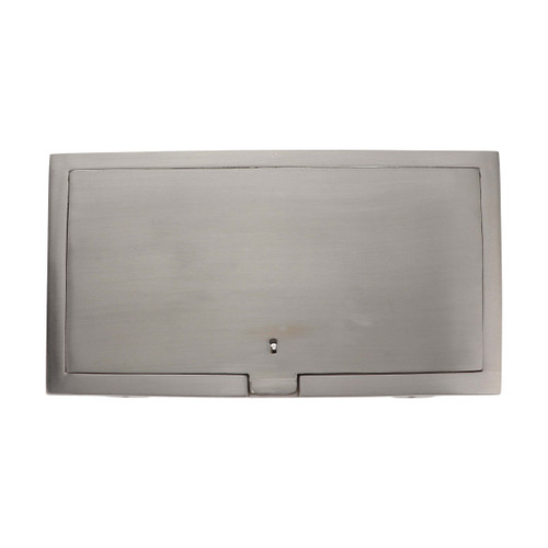 Domino Traditional Lockable Rear Letter Box Plate and Opening - 270 x 165mm - Satin Nickel