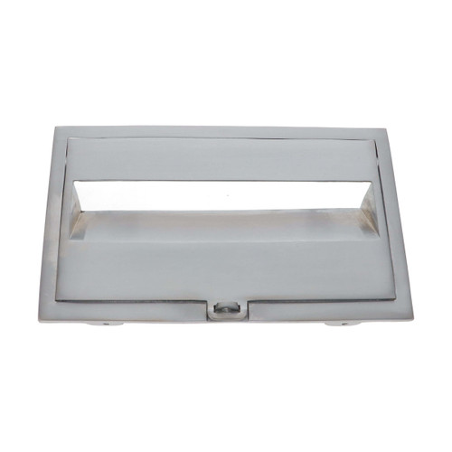 Domino Slotted Front & Back Letter Box Plate and Opening - 270 x 165mm - Satin Chrome