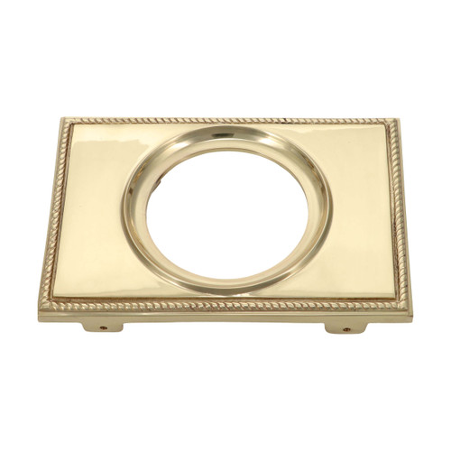 Domino Rectangle Georgian Newspaper Holder - 220 x 155mm - Polished Brass