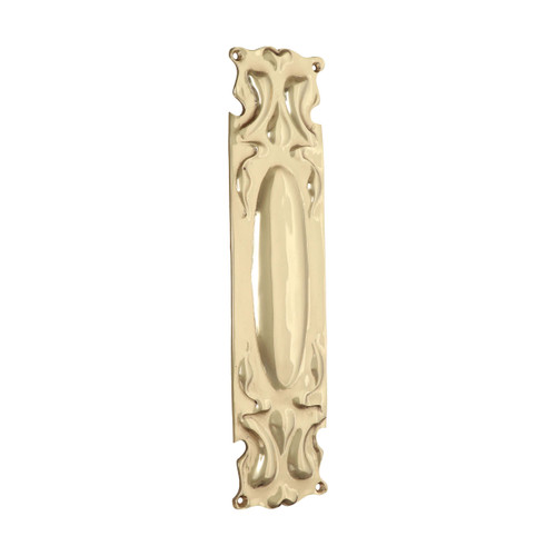 Domino Art Nouveau Push Plate - 275 x 70mm - Polished Brass