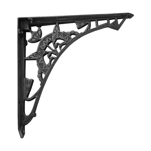 Domino Art Nouveau Shelf Bracket - 180 x 135mm - Cast Iron