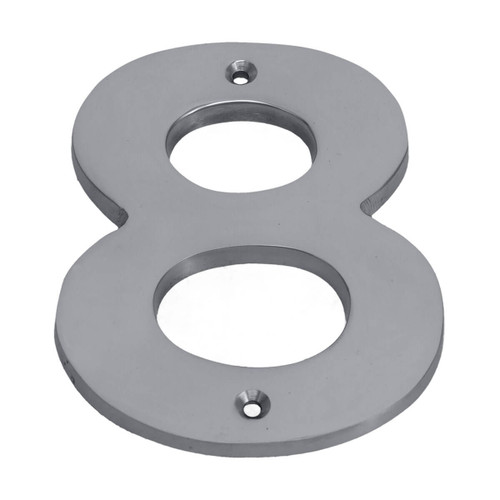 Domino Classic '8' House Number - Chrome