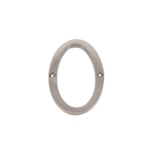 Domino Retro '0' House Number - Satin Chrome