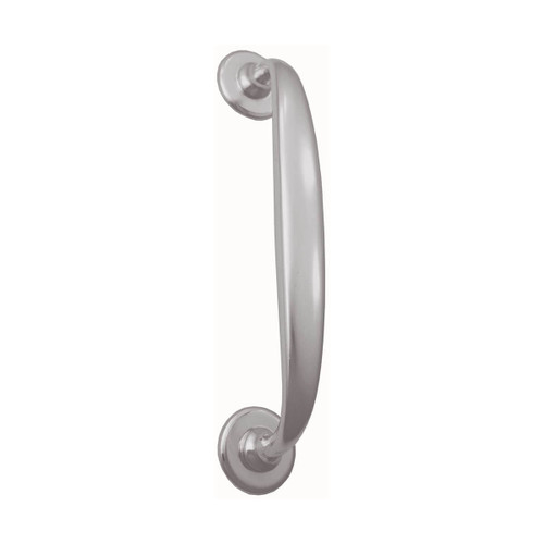 Domino Shaker Pull Handle - Rose Plates - Satin Nickel