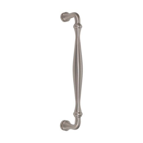 Domino Farmhouse Pull Handle - Rose Plates - Satin Nickel