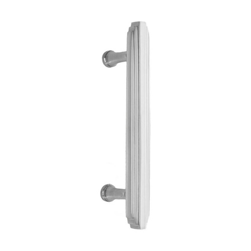 Domino Stepped Art Deco Pull Handle - 150mm - Chrome