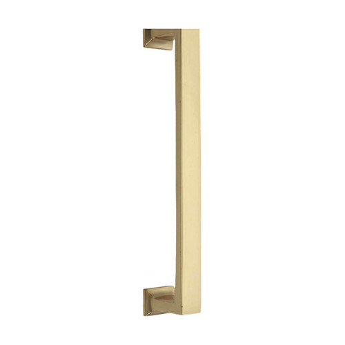 Domino Square Art Deco Pull Handle - Polished Brass