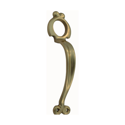 Domino Pull Handle - Cylinder Hole - 190 x 54mm - Polished Brass