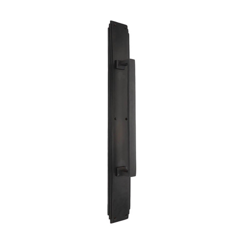 Domino Square Art Deco Pull Handle - Deco Plate - Antique Bronze