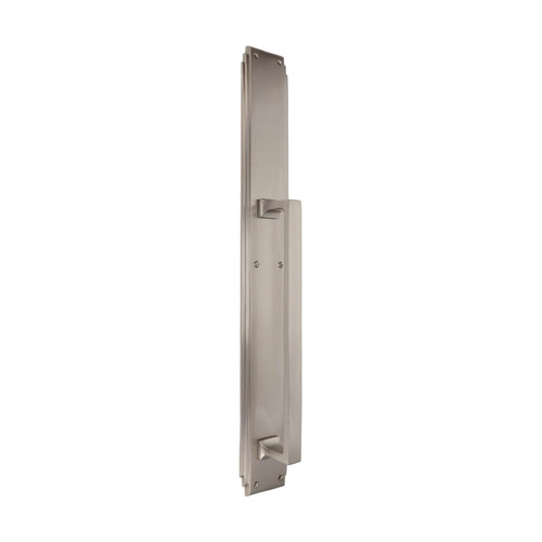 Domino Square Art Deco Pull Handle - Deco Plate - Satin Nickel