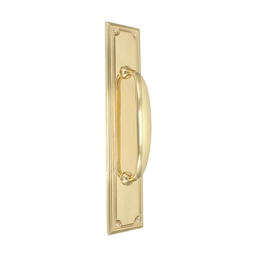 Domino Shaker Pull Handle - Edwardian Plate - Polished Brass