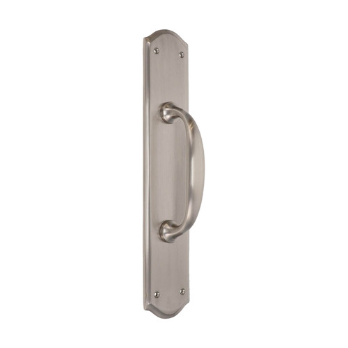 Domino Shaker Pull Handle - Heritage Plate - Satin Nickel