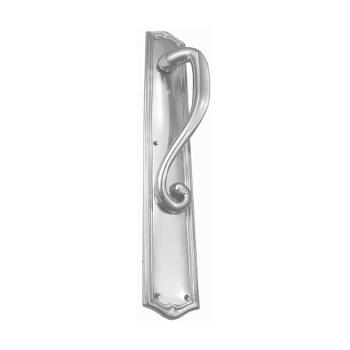 Domino Traditional Swirl Pull Handle - Classic Arched Plate - 445 x 70mm - Chrome