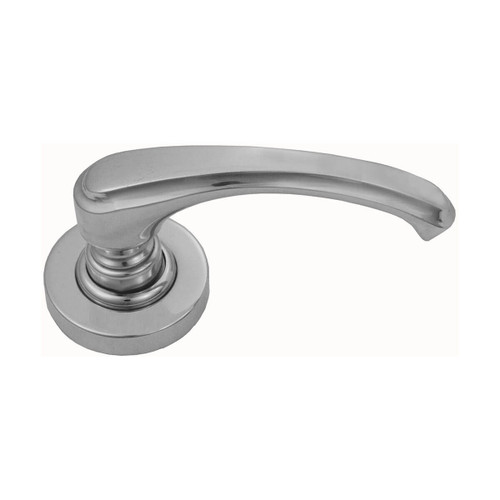 Domino Cullen Lever Door Handle - Round Rosette - 53mm - Satin Chrome