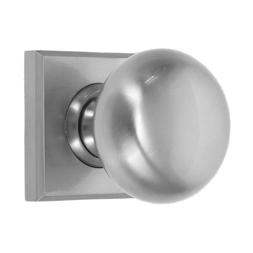 Domino Mantra Door Knob - Square Rosette - 56 x 56mm - Satin Chrome