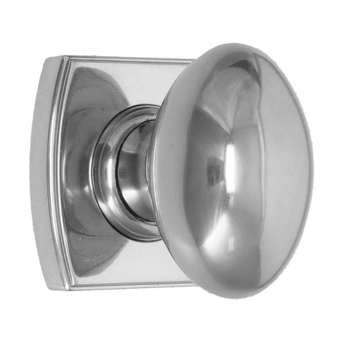 Domino Balmain Door Knob - Curved Rosette - 55 x 55mm - Chrome