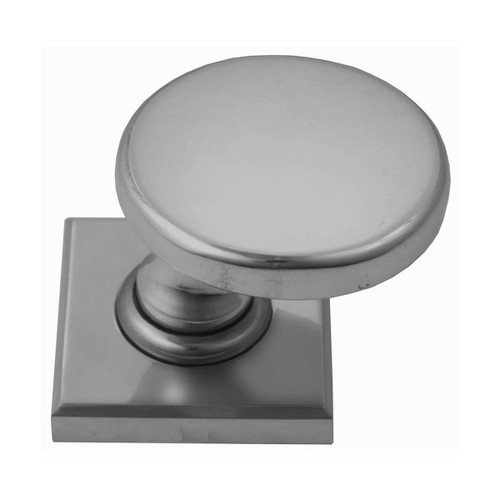 Domino Adonis Offset Door Knob - Square Rosette - 56 x 56mm - Satin Chrome