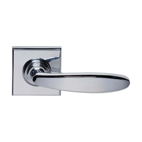 Domino Phanes Lever Door Handle - Square Rosette - 56mm x 56mm - Chrome