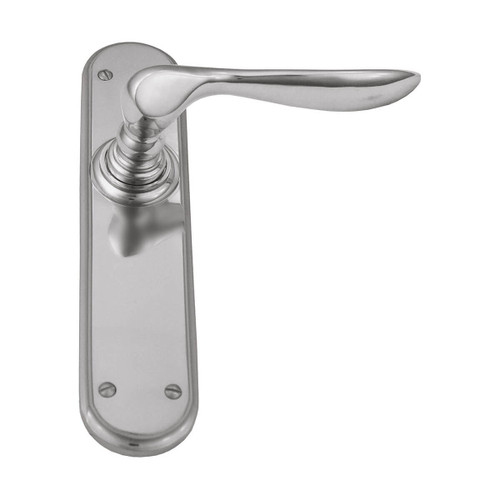 Domino Luna Lever Door Handle - Oval Plate - Satin Nickel