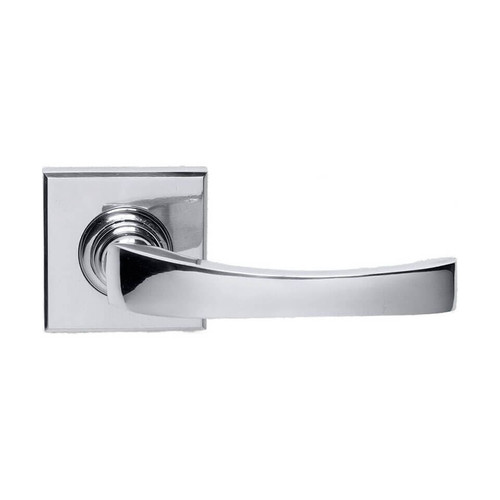 Domino Paramount Lever Door Handle - Square Rosette - 56mm x 56mm - Chrome