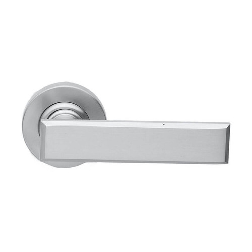 Domino Avila Lever Door Handle - Round Rosette - 53mm - Satin Chrome
