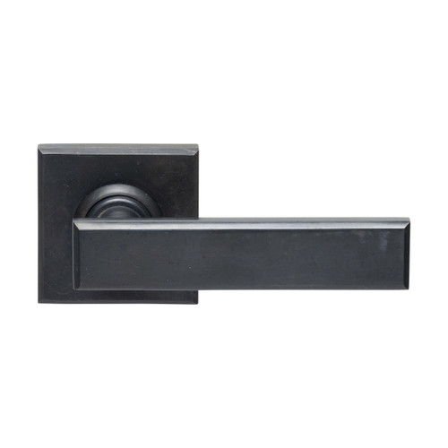 Domino Avila Lever Door Handle - Square Rosette - 56mm x 56mm - Antique Bronze