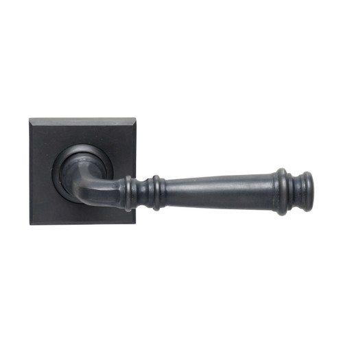 Domino Esme Lever Door Handle - Square Rosette - 56mm x 56mm - Antique Bronze
