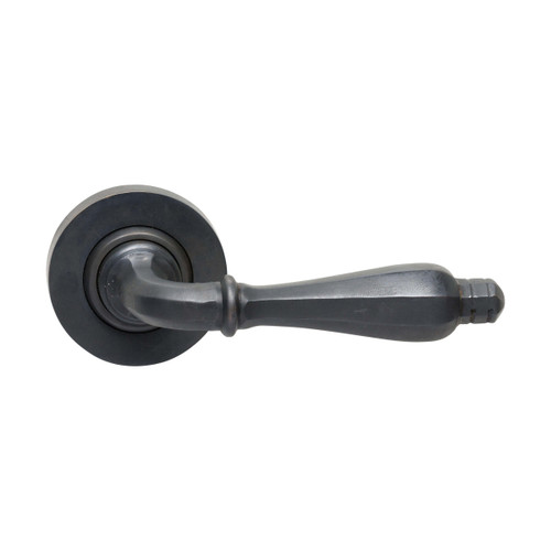 Domino Francis Lever Door Handle - Round Rosette - 53mm - Antique Bronze