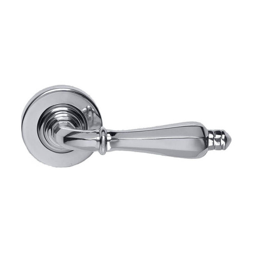 Domino Francis Lever Door Handle - Round Rosette - 53mm - Chrome