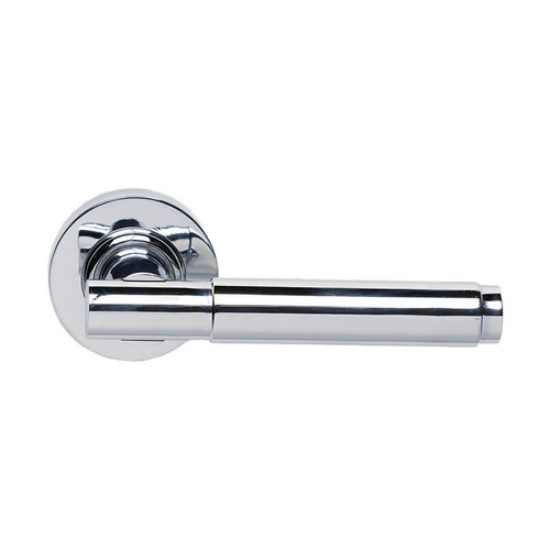 Domino Atlas Lever Door Handle - Round Rosette - 53mm - Chrome