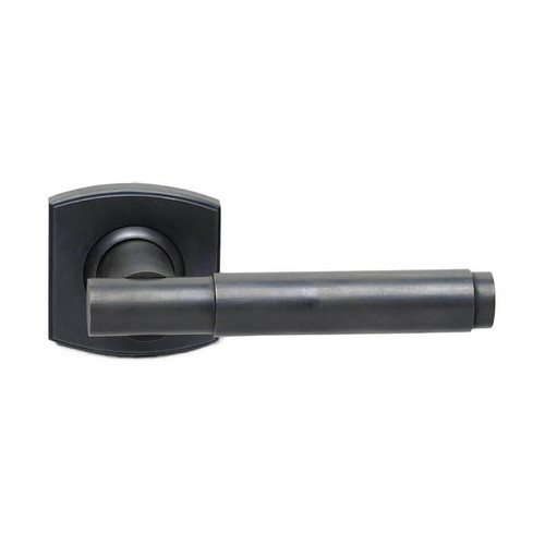 Domino Atlas Lever Door Handle - Curved Rosette - 55mm x 55mm - Antique Bronze