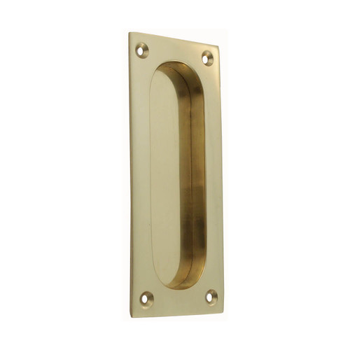 Domino Sliding Door Flush Pull - Polished Brass